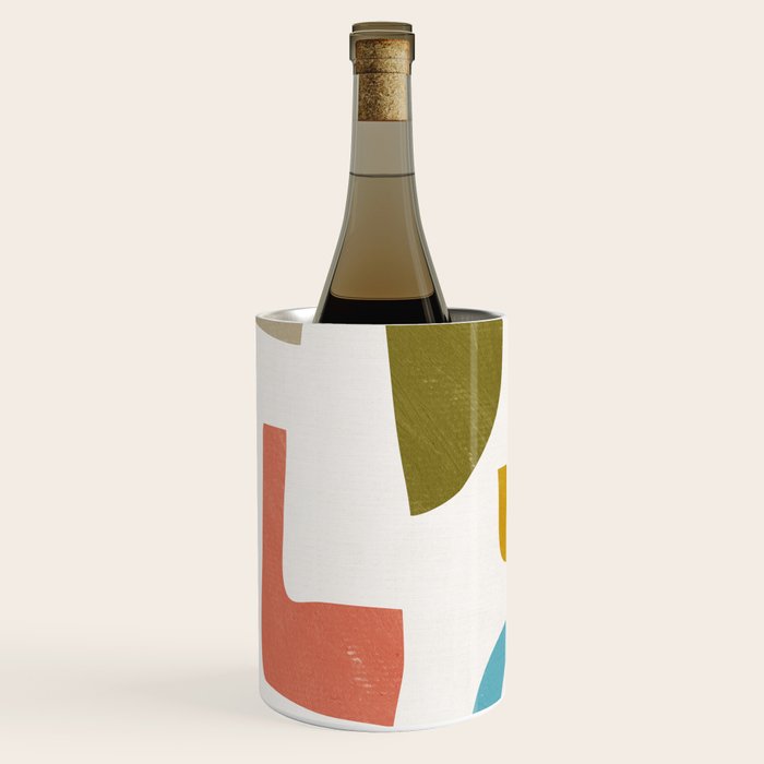 Modern Minimalist Shapes Digital Cut Out Artwork Wine Chiller Gallery Image 1