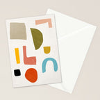 Modern Minimalist Shapes Digital Cut Out Artwork Stationery Card Gallery Image 2