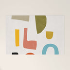 Modern Minimalist Shapes Digital Cut Out Artwork Welcome Mat Gallery Image 1