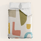 Modern Minimalist Shapes Digital Cut Out Artwork Duvet Cover Gallery Image 6