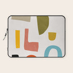 Modern Minimalist Shapes Digital Cut Out Artwork Laptop Sleeve Gallery Image 1