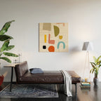 Modern Minimalist Shapes Digital Cut Out Artwork Wood Wall Art Gallery Image 2