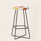 Modern Minimalist Shapes Digital Cut Out Artwork Stool Gallery Image 1