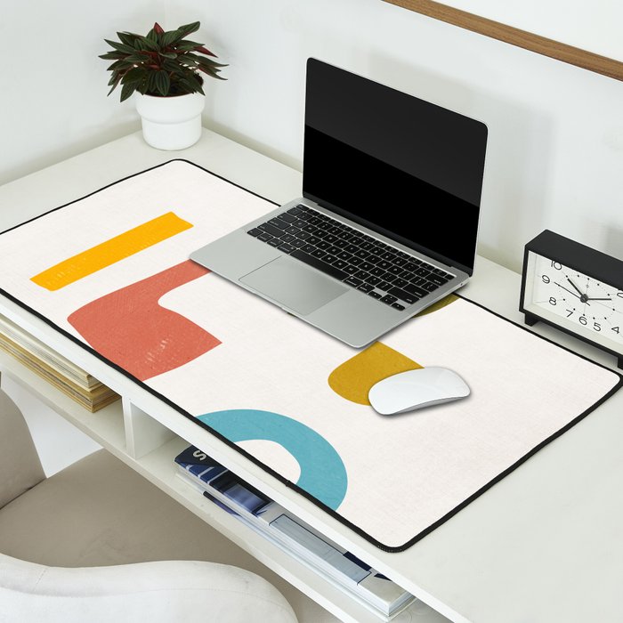 Modern Minimalist Shapes Digital Cut Out Artwork Desk Mat Gallery Image 2