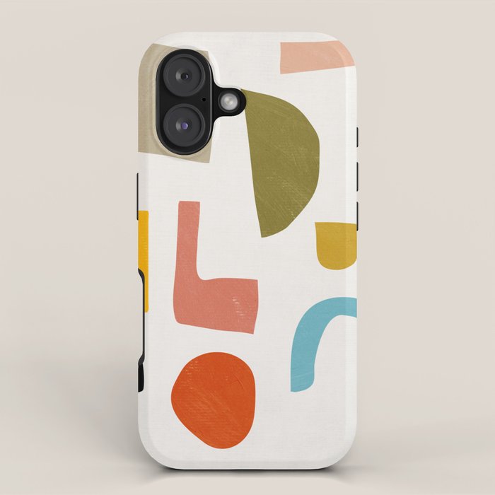 Modern Minimalist Shapes Digital Cut Out Artwork iPhone Case Gallery Image 1