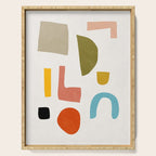 Modern Minimalist Shapes Digital Cut Out Artwork Serving Tray Gallery Image 1