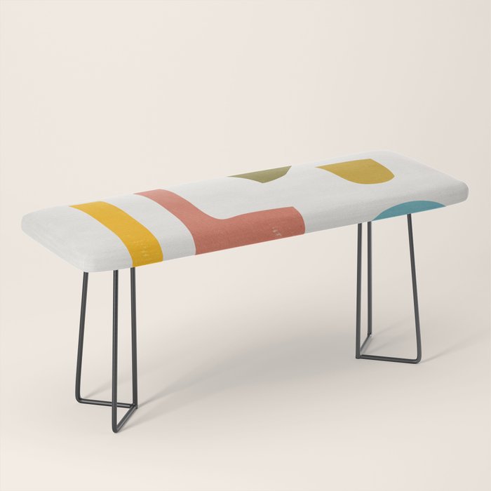Modern Minimalist Shapes Digital Cut Out Artwork Bench Gallery Image 1