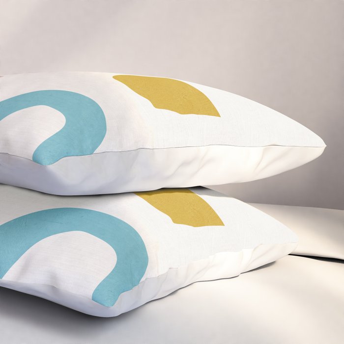 Modern Minimalist Shapes Digital Cut Out Artwork Pillow Sham Gallery Image 3