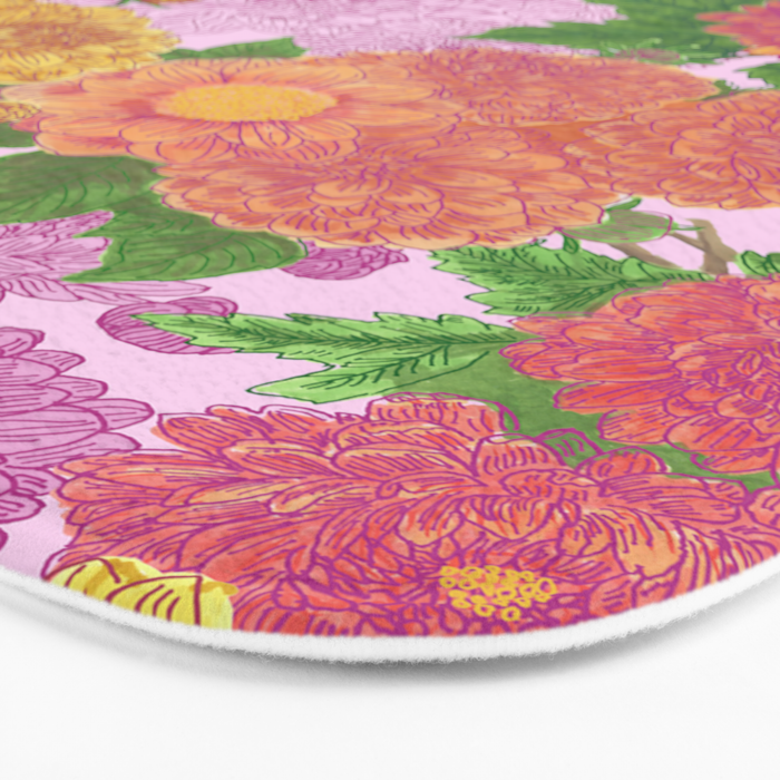 Darling Dahlias  Bath Mat Gallery Image 3