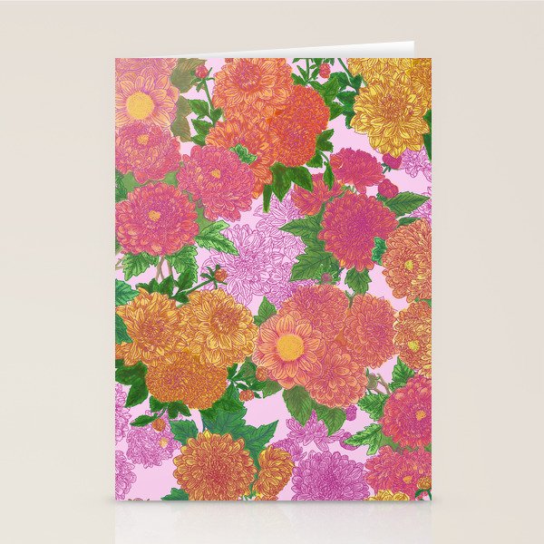 Darling Dahlias  Stationery Card Gallery Image 2
