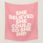 She Believed She Could So She Did Wall Tapestry Gallery Image 4