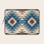 Aztec Pattern Blue Colors Laptop Sleeve Gallery Image 1