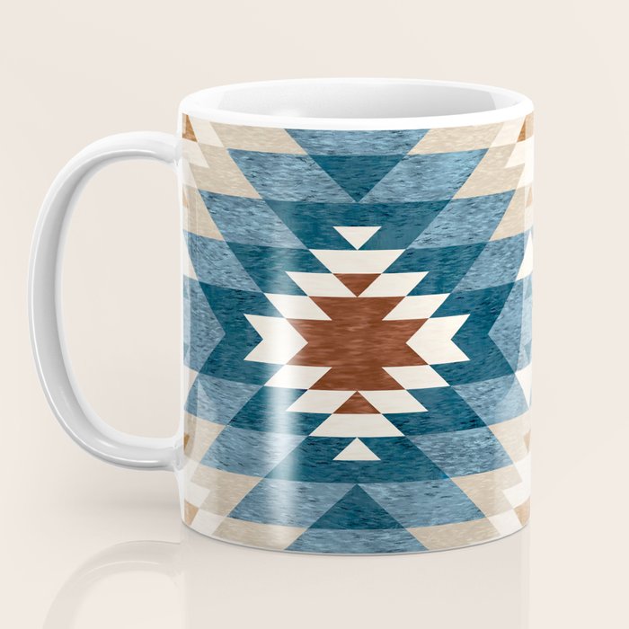 Aztec Pattern Blue Colors Coffee Mug Gallery Image 3