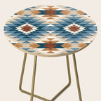 Aztec Pattern Blue Colors Side Table Gallery Image 2
