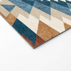 Aztec Pattern Blue Colors Welcome Mat Gallery Image 2