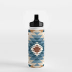 Aztec Pattern Blue Colors Water Bottle Gallery Image 2