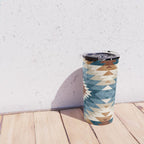 Aztec Pattern Blue Colors Travel Mug Gallery Image 4