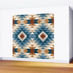 Aztec Pattern Blue Colors Wall Mural Gallery Image 2
