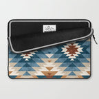 Aztec Pattern Blue Colors Laptop Sleeve Gallery Image 2