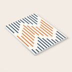 Geometric Arrow Lines 2 in Navy Blue Orange Notebook Gallery Image 3