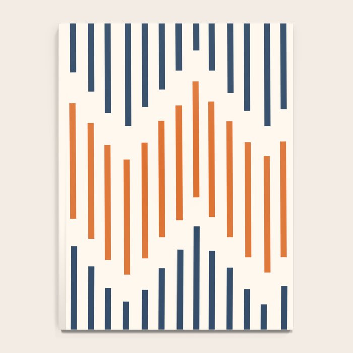 Geometric Arrow Lines 2 in Navy Blue Orange Notebook Gallery Image 4