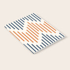 Geometric Arrow Lines 2 in Navy Blue Orange Notebook Gallery Image 2