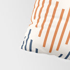 Geometric Arrow Lines 2 in Navy Blue Orange Pillow Sham Gallery Image 4