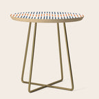 Geometric Arrow Lines 2 in Navy Blue Orange Side Table Gallery Image 1