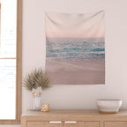 ROSEGOLD BEACH MORNING LANDSCAPE Wall Tapestry Gallery Image 2