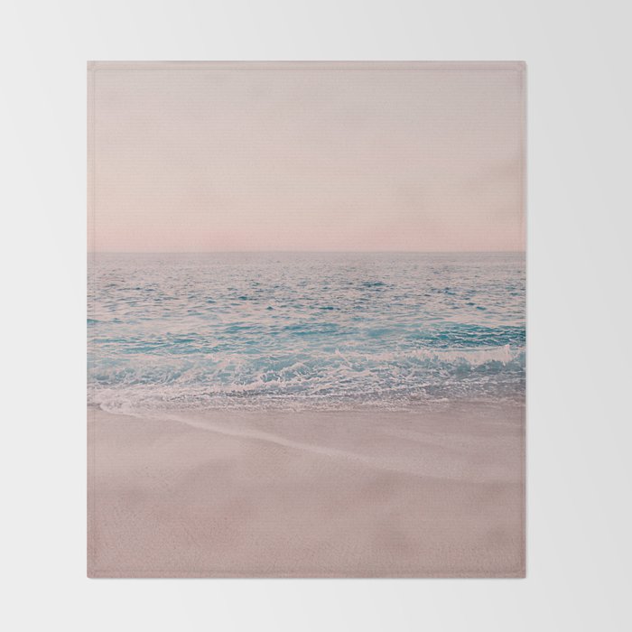 ROSEGOLD BEACH MORNING LANDSCAPE Throw Blanket Gallery Image 2