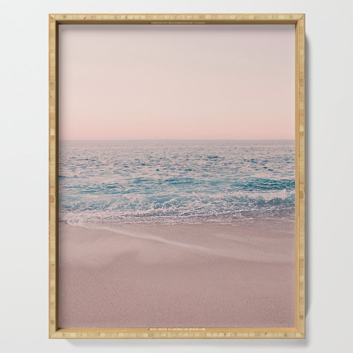 ROSEGOLD BEACH MORNING LANDSCAPE Serving Tray Gallery Image 1