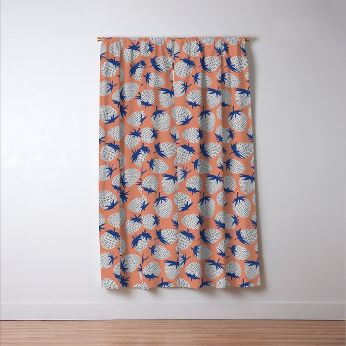 Inky Strawberries Window Curtain Gallery Image 3
