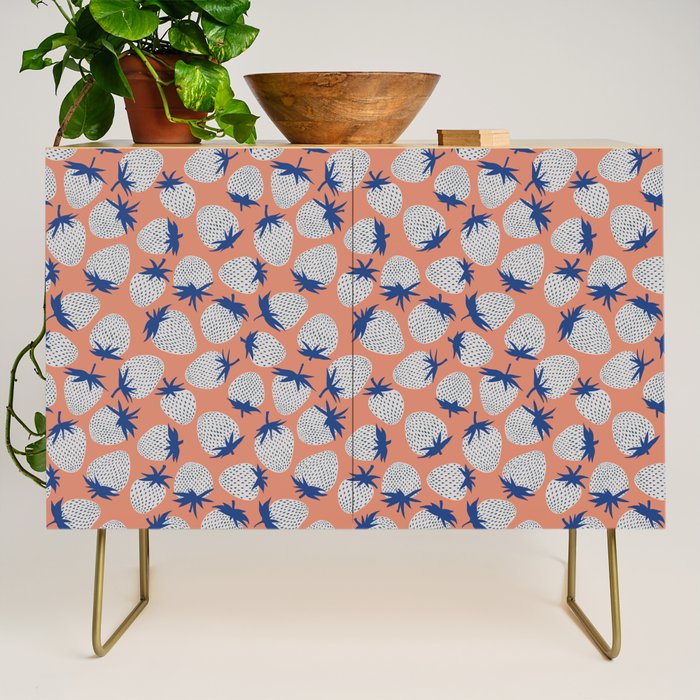 Inky Strawberries Credenza Gallery Image 1