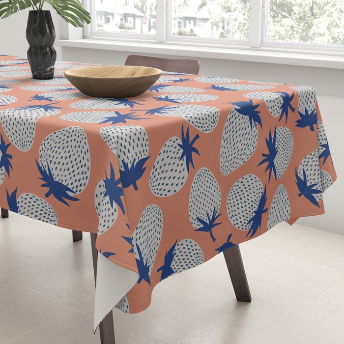 Inky Strawberries Tablecloth Gallery Image 3