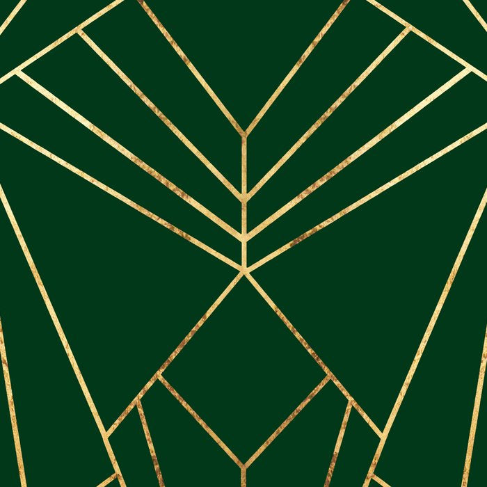 Art Deco in Emerald Green - Large Scale Coffee Mug Gallery Image 2