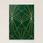 Art Deco in Emerald Green - Large Scale Stationery Card Gallery Image 2