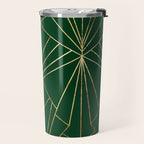 Art Deco in Emerald Green - Large Scale Travel Mug Gallery Image 2