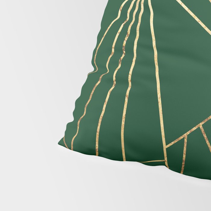 Art Deco in Emerald Green - Large Scale Pillow Sham Gallery Image 4
