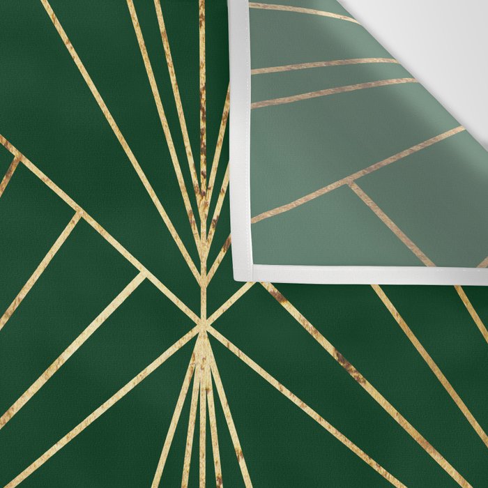 Art Deco in Emerald Green - Large Scale Wall Tapestry Gallery Image 3