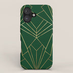 Art Deco in Emerald Green - Large Scale iPhone Case Gallery Image 1