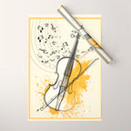 Abstract Minimal Musical Instrument 3 Wrapping Paper Gallery Image 1