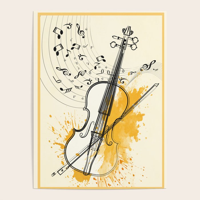 Abstract Minimal Musical Instrument 3 Poster Gallery Image 4