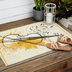 Abstract Minimal Musical Instrument 3 Outdoor Rug Gallery Image 2