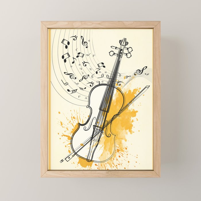 Abstract Minimal Musical Instrument 3 Mini Art Print Gallery Image 1