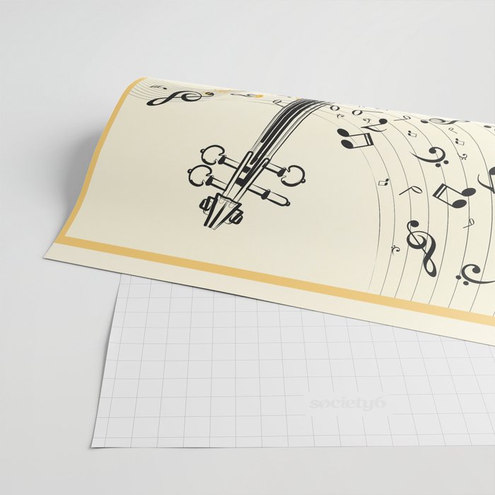 Abstract Minimal Musical Instrument 3 Wrapping Paper Gallery Image 2