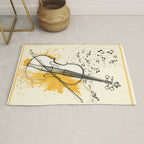 Abstract Minimal Musical Instrument 3 Rug Gallery Image 1