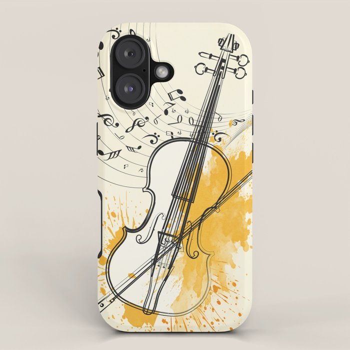 Abstract Minimal Musical Instrument 3 iPhone Case Gallery Image 1