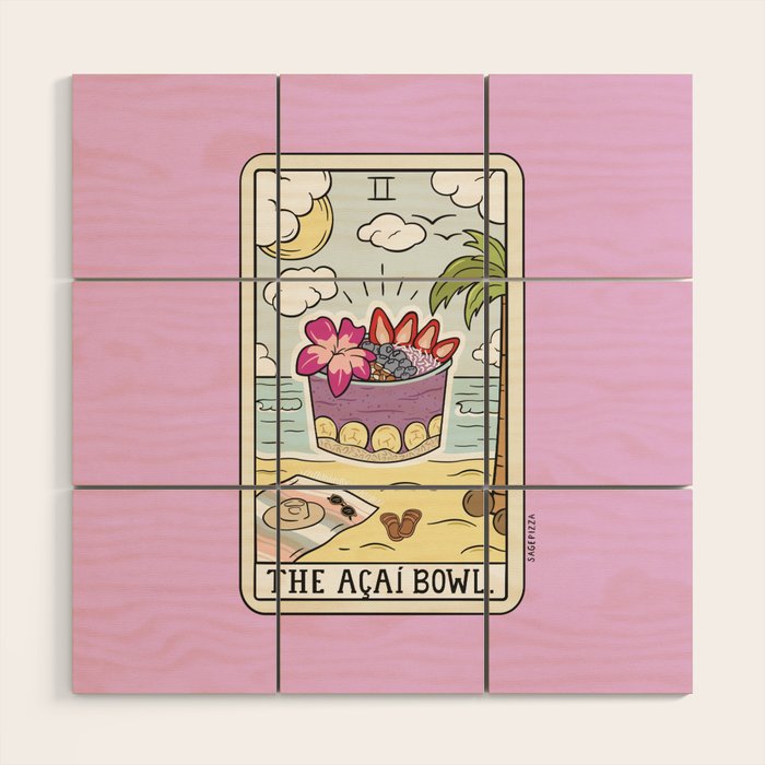 ACAI BOWL READING Wood Wall Art