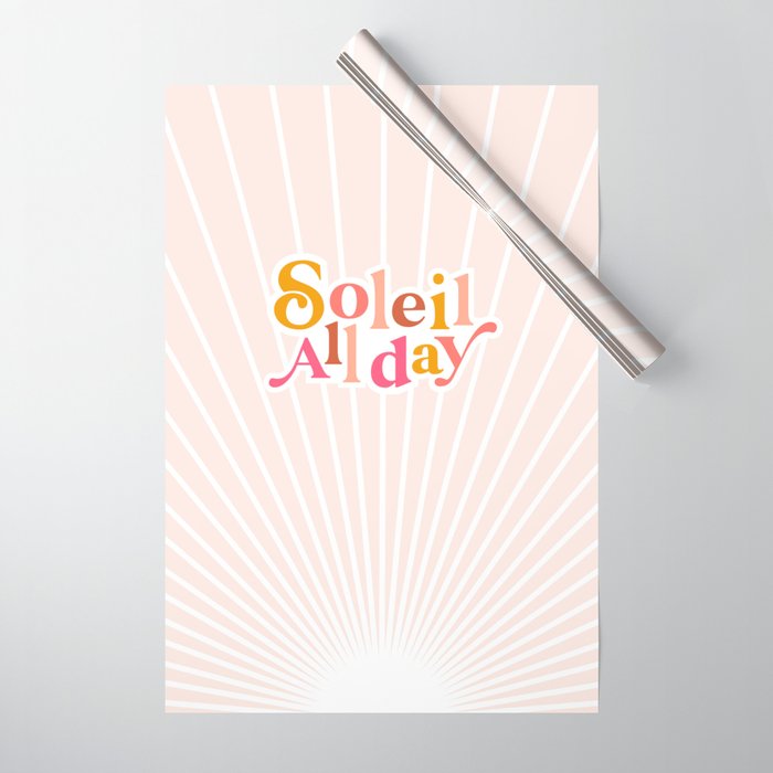 Soleil All day - Positive words Wrapping Paper Gallery Image 1