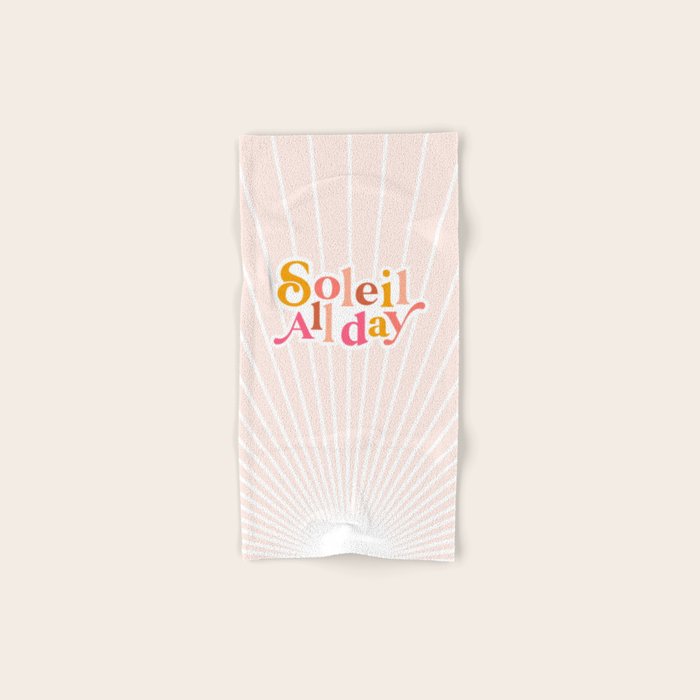 Soleil All day - Positive words Bath Towel Gallery Image 1